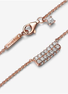 PANDORA Pandora Timeless Double Row Pave Bar Clavicle Necklace  - Image 4