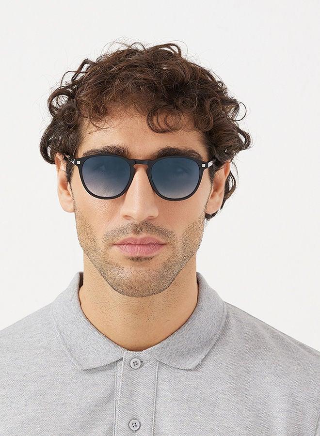 30 سندايز نظارات شمسية أولمبيان للرجال دائرية حماية من الأشعة فوق البنفسجية  أسود أزرق - Image 4