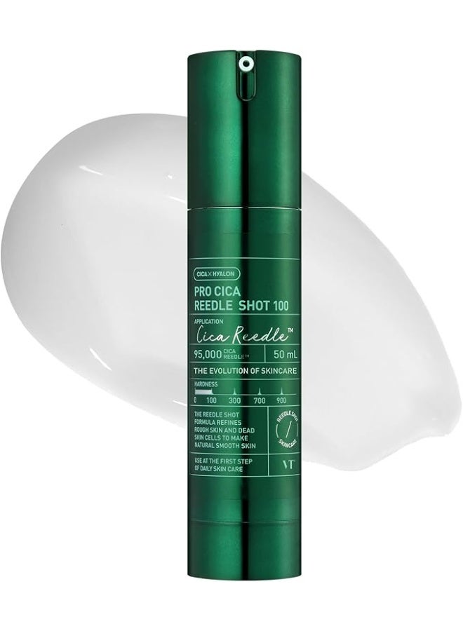 VT COSMETICS Pro Cica Reedle Shot 100, Centella Asiatica Microneedling Serum, Cica Exosome, Soothing, Hyaluronic Acid, Soft Skin, Glass Skin, Korean Skincare Booster 1.69 Fl Oz.(50ml) - Image 1