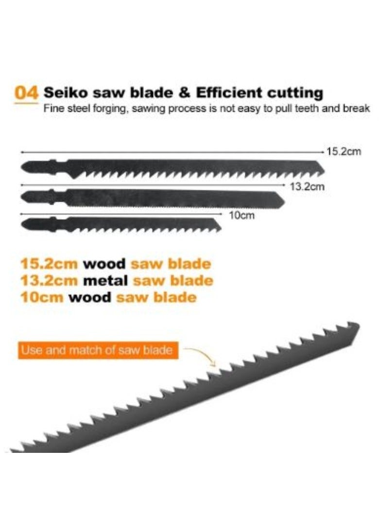 AROAQ Portable Reciprocating Saw Adapter Electric Drill Modified Electric JigSaw Power Tool Wood Cutter Machine Attachment with Blades - Image 2