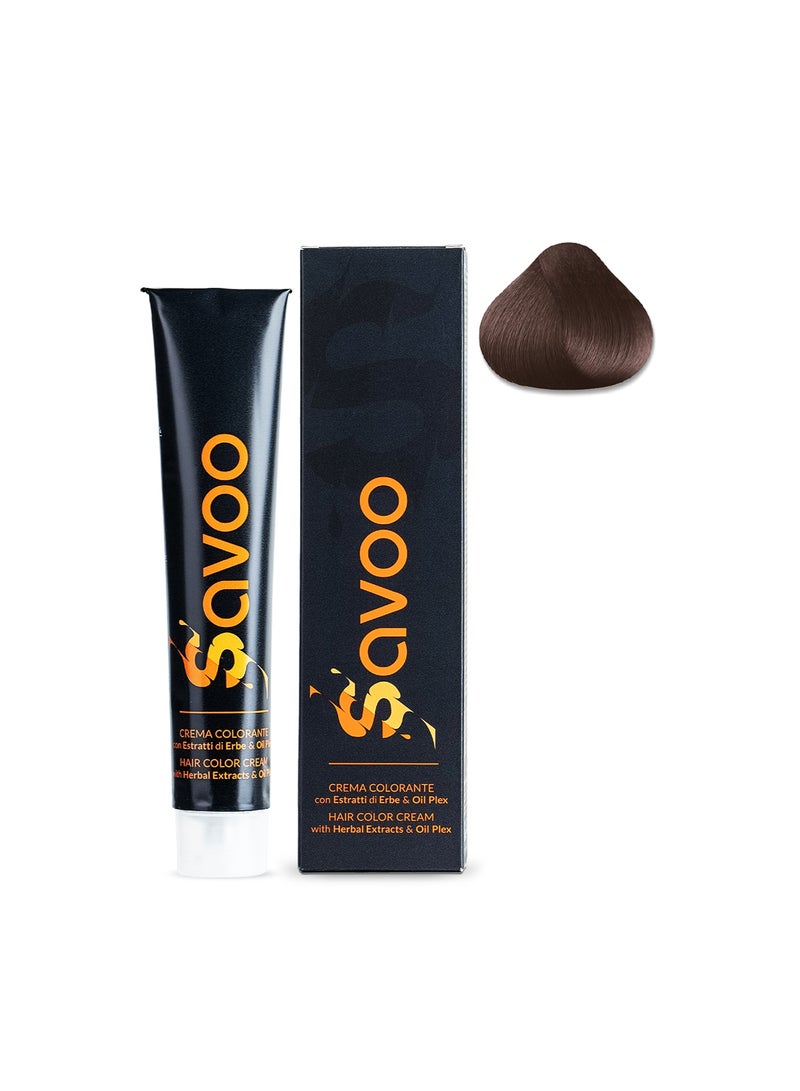SAVOO Hair Color Cream #6.7 Dark Saj Blonde – Permanent Hair Dye with  Oil Plex & Botanical Extracts | 100ml | Warm Dark Blonde with Golden-Beige Depth | 100% Grey Coverage - Image 2