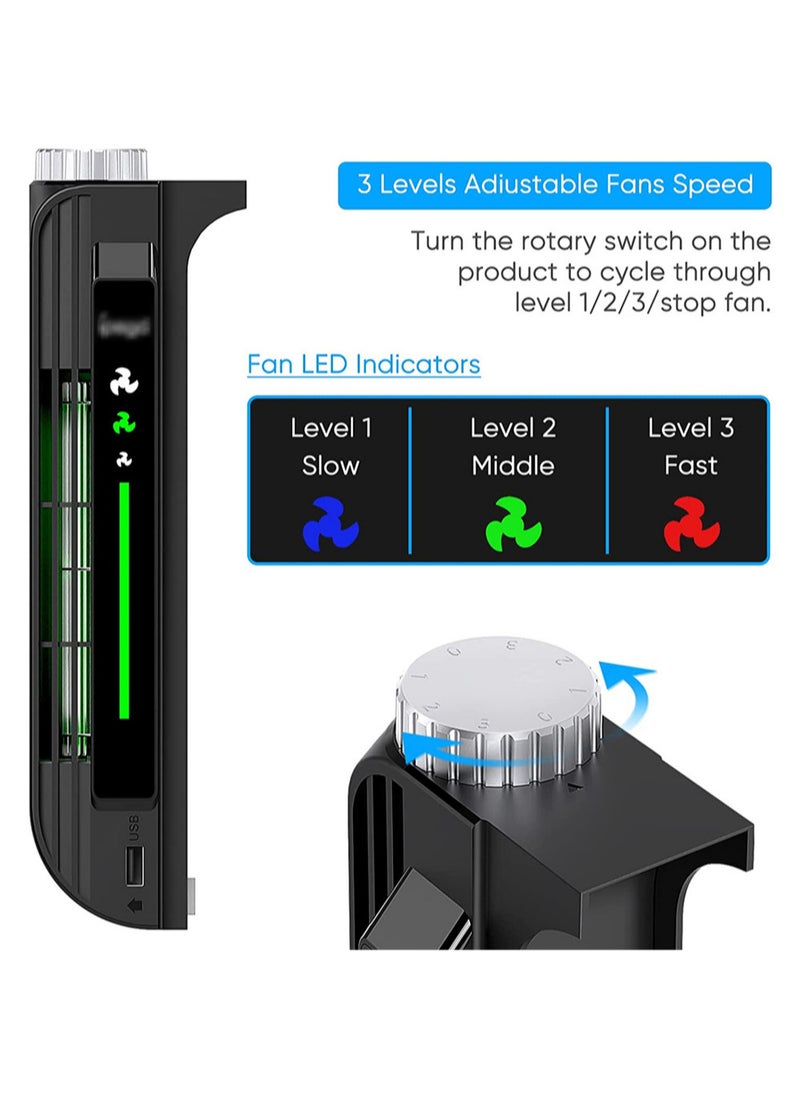 MissTiara - Upgraded Led Cooling System Cooler Fan Accessories for PS5 Disc and Digital Edition - Image 1
