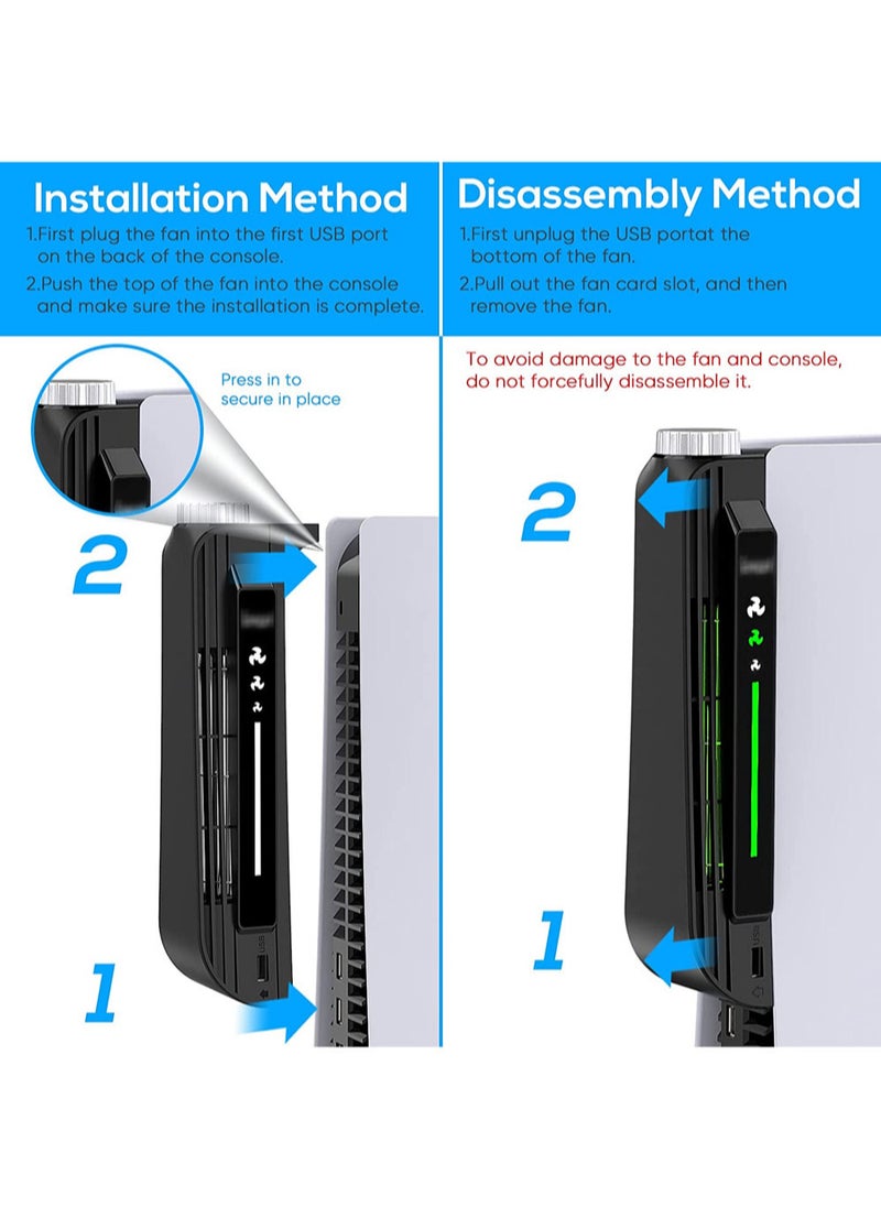 MissTiara - Upgraded Led Cooling System Cooler Fan Accessories for PS5 Disc and Digital Edition - Image 1