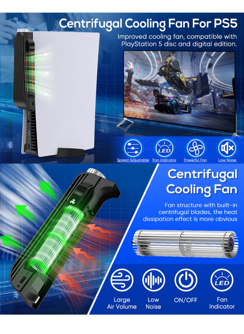 MissTiara - Upgraded Led Cooling System Cooler Fan Accessories for PS5 Disc and Digital Edition - Image 1