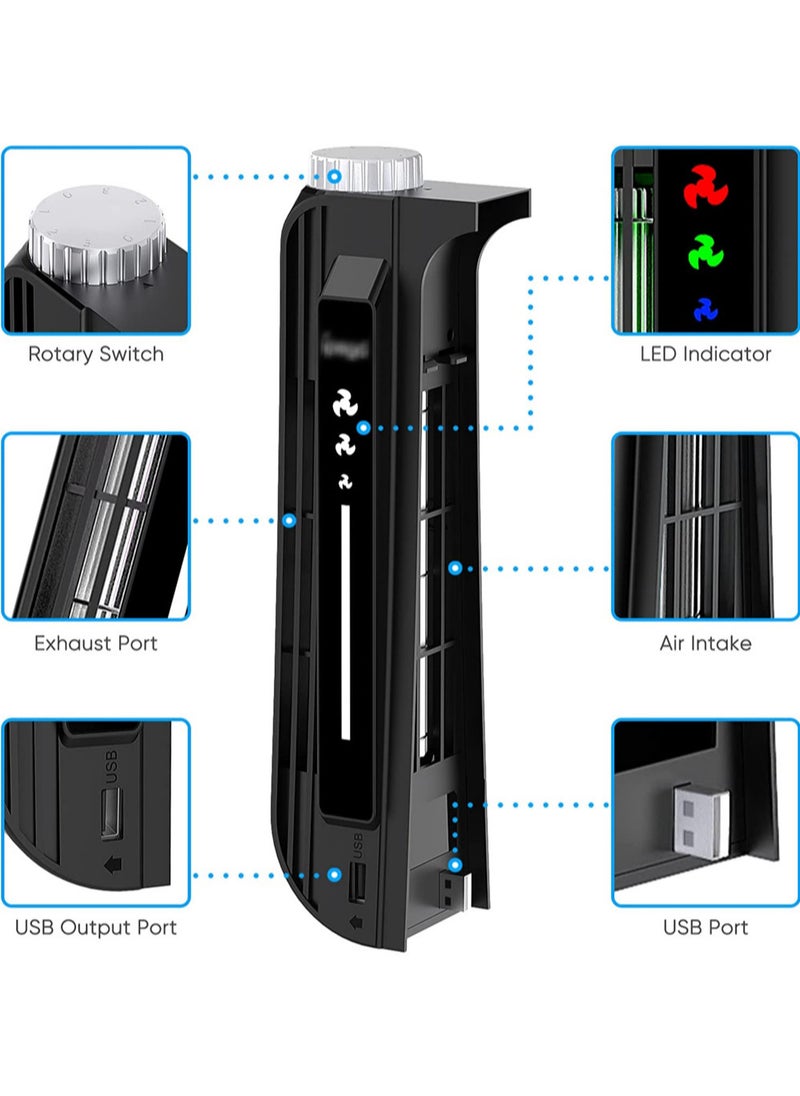 MissTiara - Upgraded Led Cooling System Cooler Fan Accessories for PS5 Disc and Digital Edition - Image 1