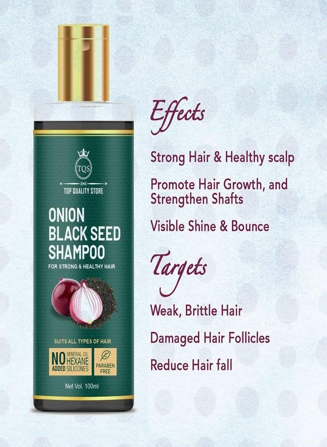TQS Onion Black Seed and Amla Reetha Shikakai Shampoo Set, Natural Hair Care Combo, 100ml+100ml - Image 2