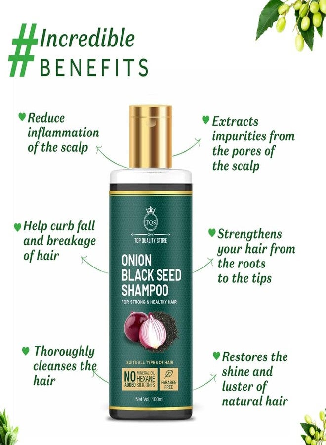 TQS Onion Black Seed and Amla Reetha Shikakai Shampoo Set, Natural Hair Care Combo, 100ml+100ml - Image 4
