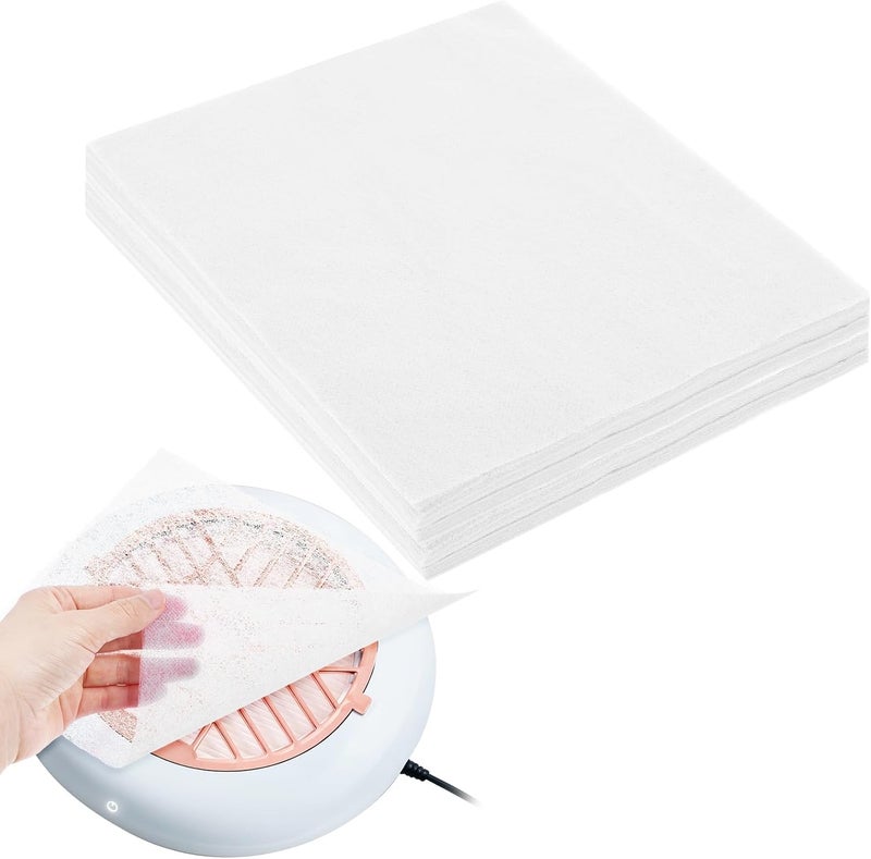 KASTWAVE 200 Sheets Disposable Nail Dust Collector Sheets, White Filter Paper for Nail Salons, Manicure Tools, and Nail Care Accessories - Image 1
