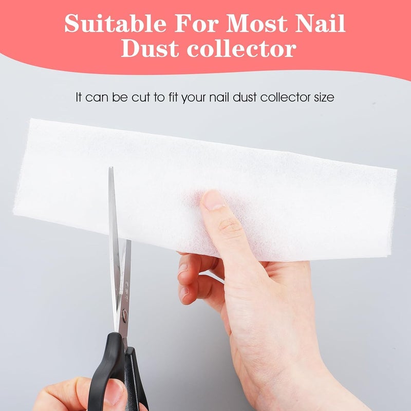 KASTWAVE 200 Sheets Disposable Nail Dust Collector Sheets, White Filter Paper for Nail Salons, Manicure Tools, and Nail Care Accessories - Image 5