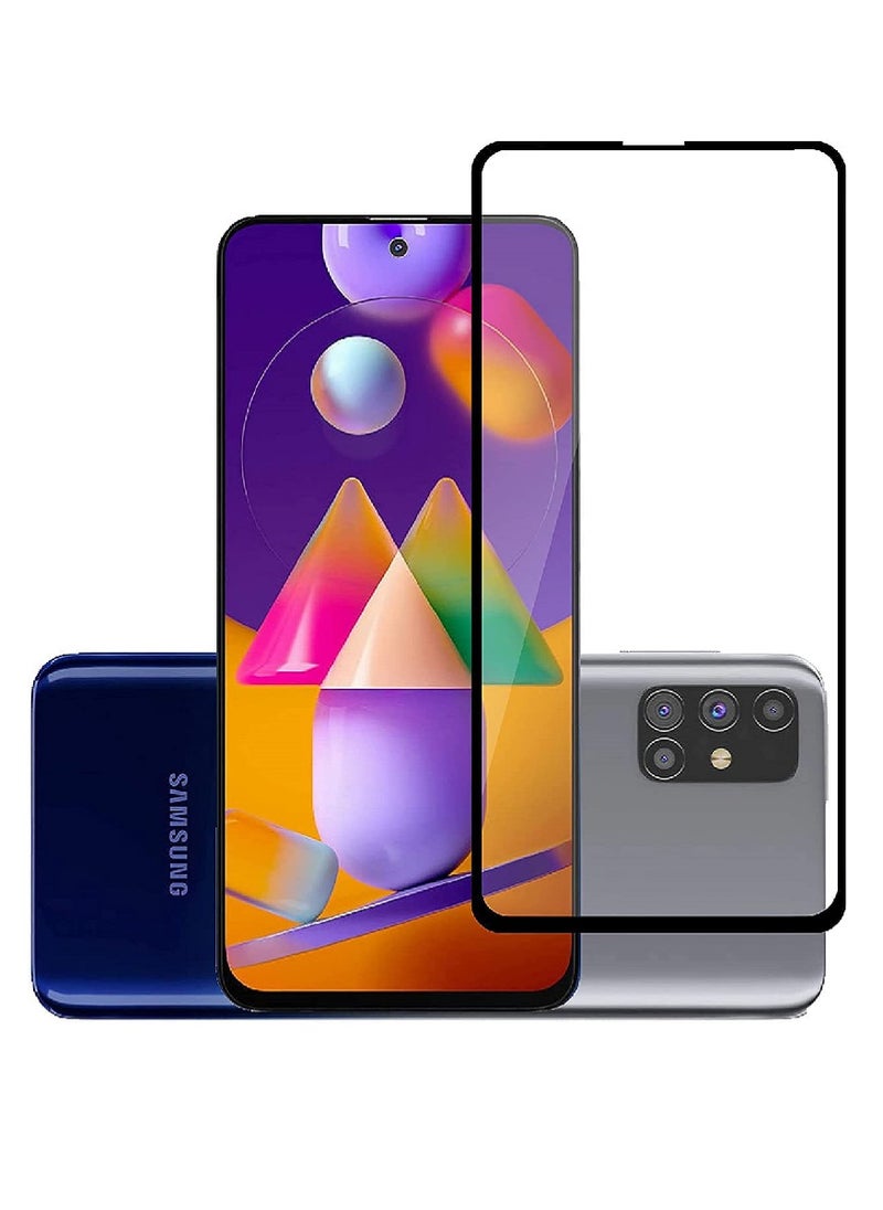 Super Tempered Glass Screen Protector 5D Designed For Samsung Galaxy M31s Full Glue Edge to Edge Full Screen Coverage And Bubble Free - Image 1