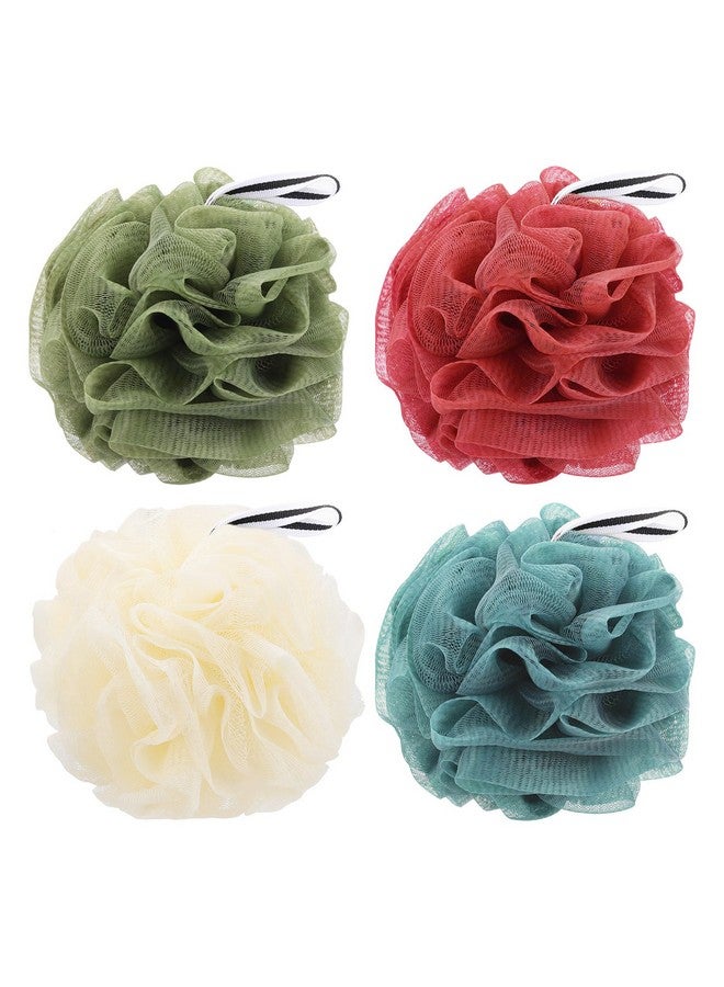 Tbestmax 4 Pack Bath Sponge, Bath Shower Loofahs Mesh Pouf Sponge Body Scrubber Exfoliator Scrubber - 50g/Piece - Image 1