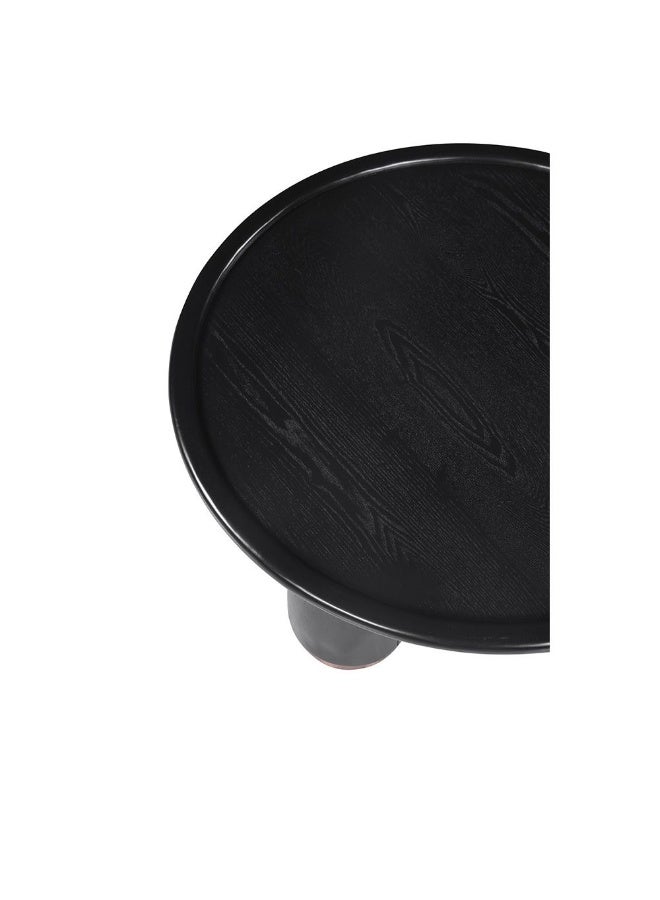 DANUBE HOME Tokishi Round Coffee Table | Multifunctional Living Room Table | Space Saving Center Table | Modern Design Furniture For Home Living Room L90xW90xH45cm - Black - Image 3