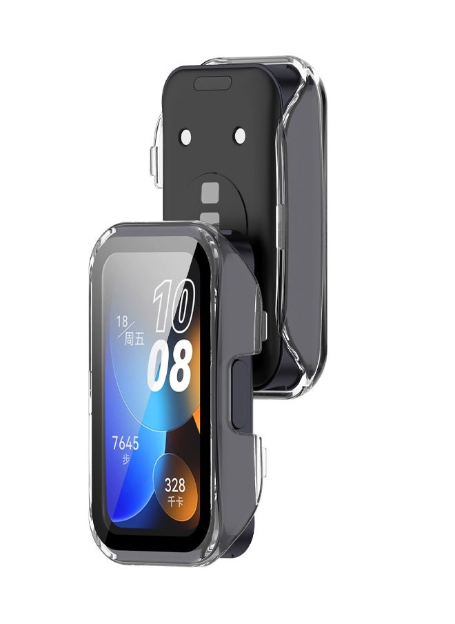 Generic Compatible With Huawei Band 8/Huawei Band 9/Huawei Band 10 3D Fully Covered Tempered Glass Screen Scratch-resistant Watch TPU Protective Case With Screen Protector  - Image 2
