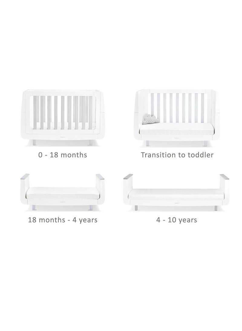 Snuz Snüz Kot Mode Convertible Infant / Toddler Cot Bed , Converts To Toodler And Junior Bed, Suitable From Birth To 10 Years, 120 X 81 X 25.5 Cm - Grey  - Image 3