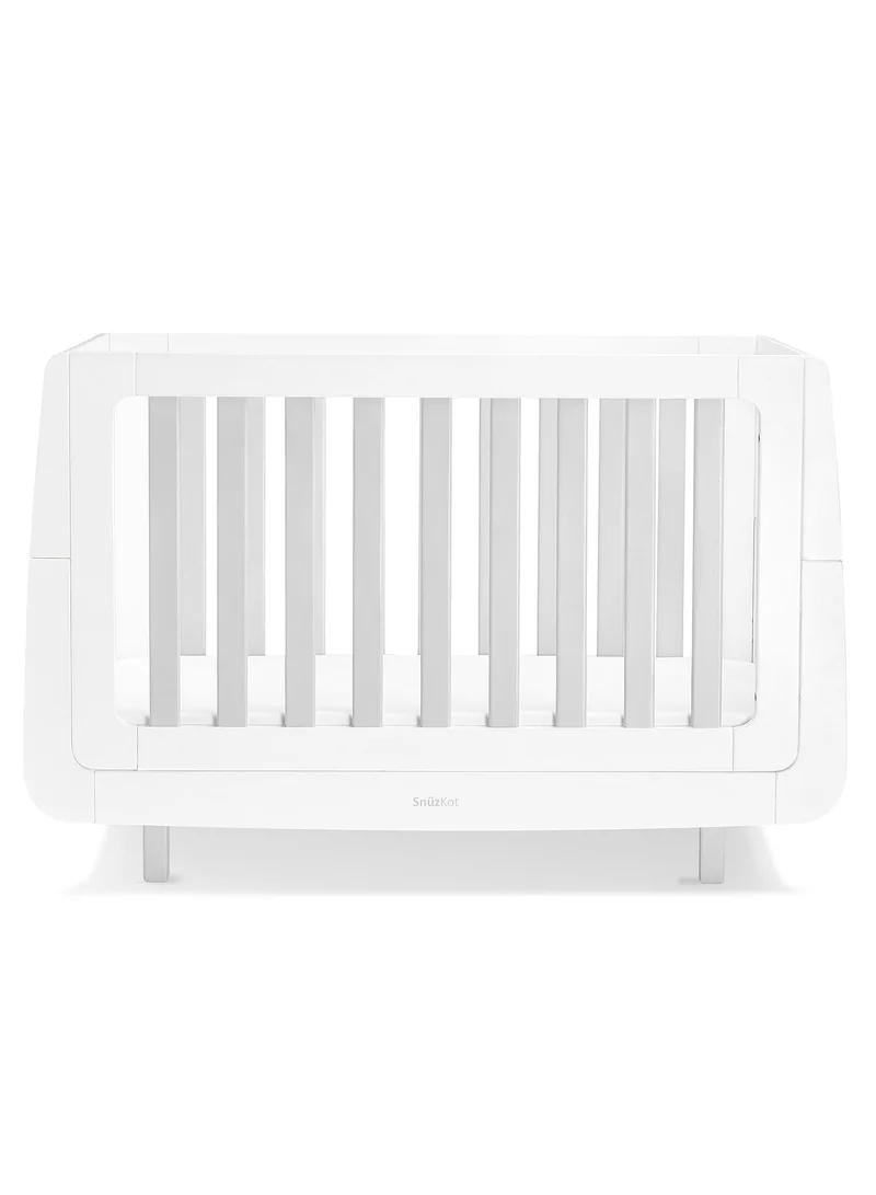 سنوز Snüz Kot Mode Convertible Infant / Toddler Cot Bed , Converts To Toodler And Junior Bed, Suitable From Birth To 10 Years, 120 X 81 X 25.5 Cm - Grey
