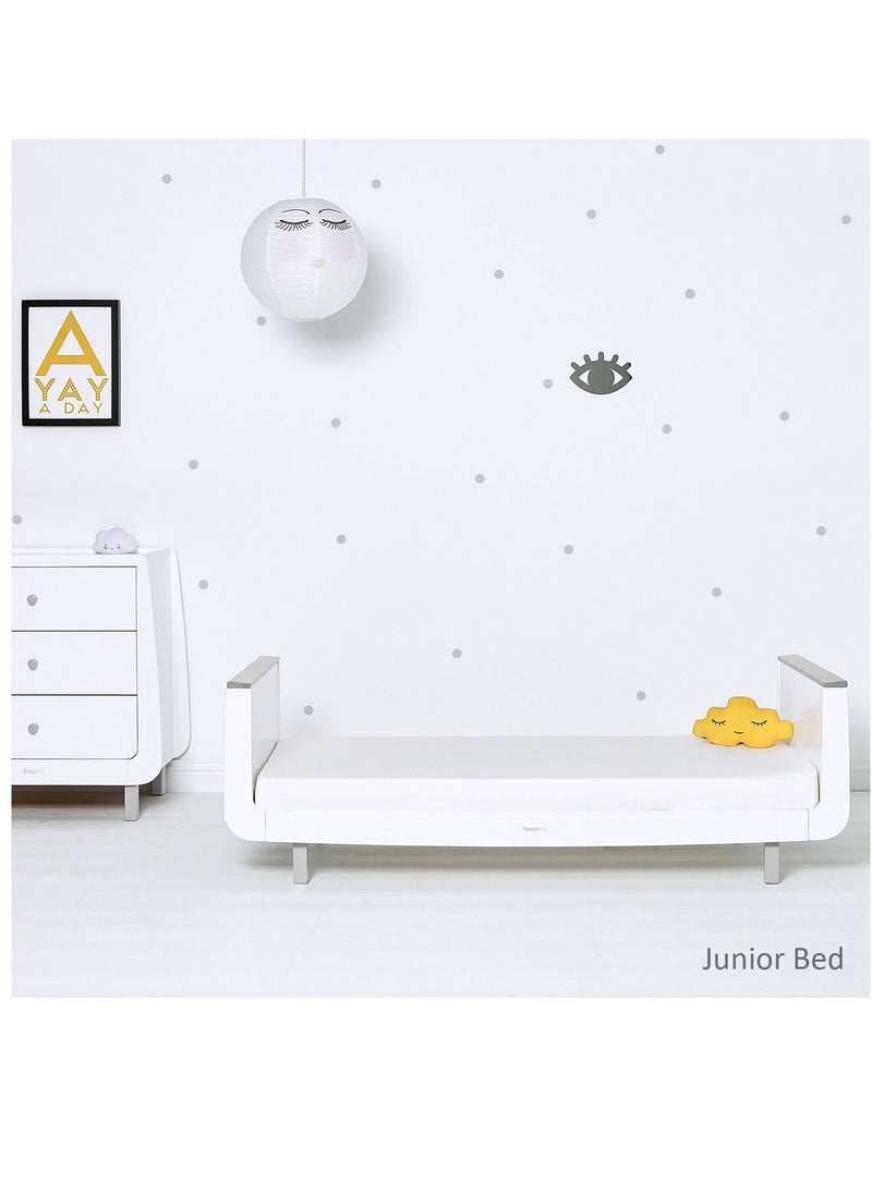 Snuz Snüz Kot Mode Convertible Infant / Toddler Cot Bed , Converts To Toodler And Junior Bed, Suitable From Birth To 10 Years, 120 X 81 X 25.5 Cm - Grey  - Image 5