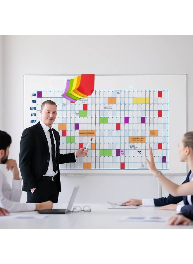 تقويم بيج إيه، تقويم حائط مقاس 43.82 × 33.07 بوصة، مخطط سنوي كبير جدًا مع ملاحظات لاصقة، منظم لمدة 12 شهرًا للأحداث والمواعيد النهائية والأهداف - Image 4