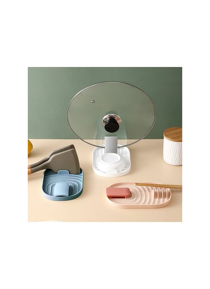 Generic 2-Pack Plastic Spoon and Lid Holder, Foldable Kitchen Utensil Rest with Hanging Hole for Easy Storage  - Image 4