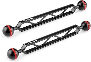 MINIFOCUS Double 1Ã¢â‚¬Â Ball Arm,  2PCS 8Ã¢â‚¬Â Aluminum Alloy Underwater CNC Arm System Connector Ball Head - Image 1