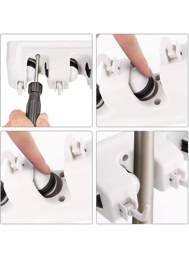 بلومنغ تايم حامل ممسحة ومكانس مثبت على الحائط ومنظم أدوات الحديقة، منظم منزلي ومنظم حائطي للمرآب لمقابض أشعل النار أو الممسحة - Image 2