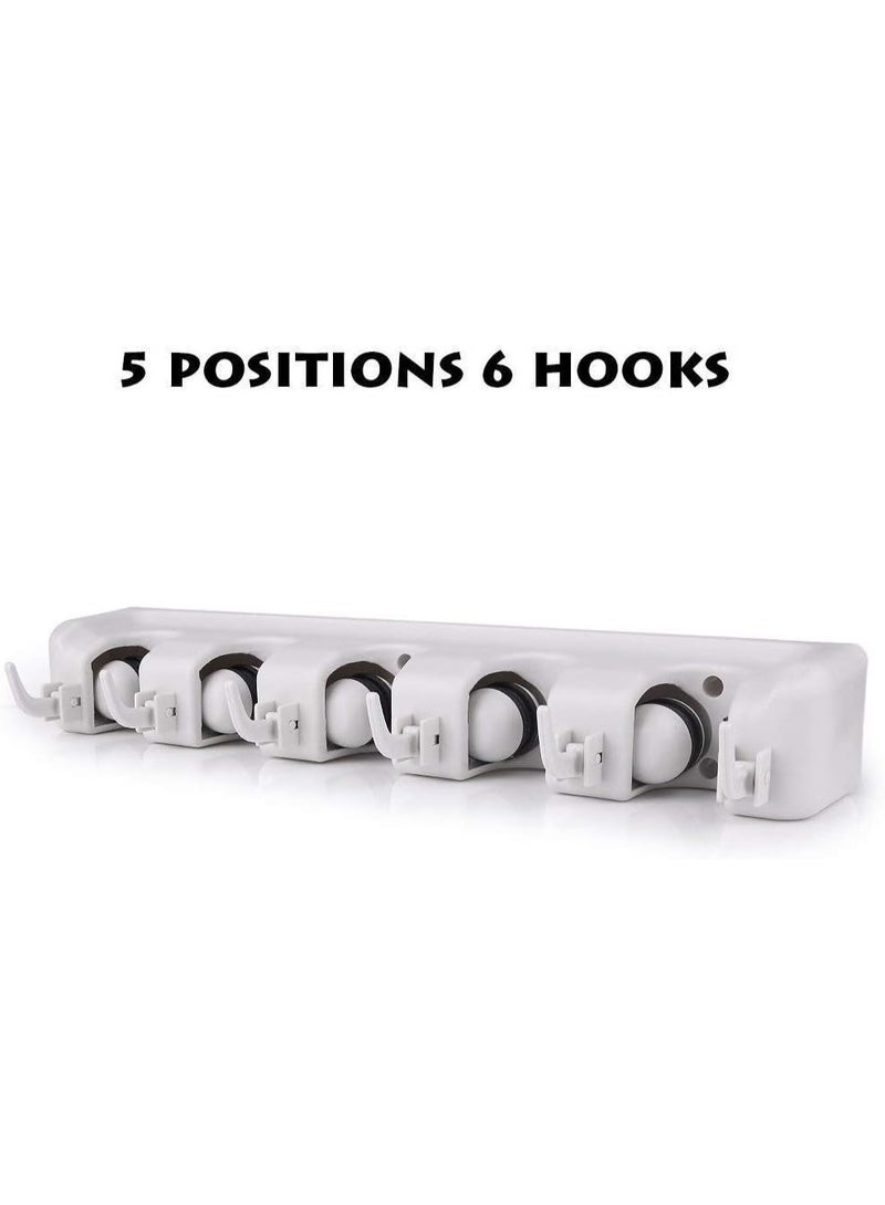 بلومنغ تايم حامل ممسحة ومكانس مثبت على الحائط ومنظم أدوات الحديقة، منظم منزلي ومنظم حائطي للمرآب لمقابض أشعل النار أو الممسحة - Image 3