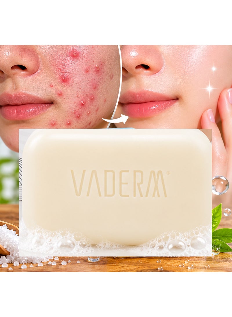 VADERM Red Algae Antibacterial & Whitening Soap – Acne Care & Deep Cleansing Bar 60g - Image 3