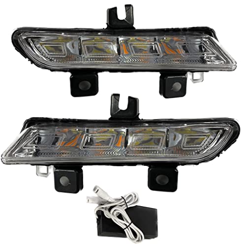 KD K D LED Fog Lamp DRL Set For Renault Triber With Side Turn Indicator (PAIR) 2019-NOW - Image 1