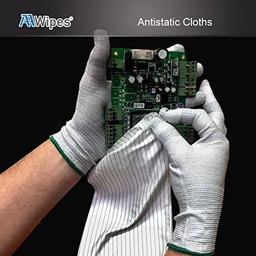 AAWipes ESD-Safe Wipes (9"x9", 100 pcs) - Lint-Free Cleanroom Cloth Wipers, Polyester-Carbon Blend (CE16009) - Image 3