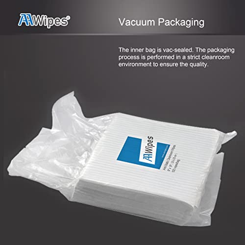 AAWipes ESD-Safe Wipes (9"x9", 100 pcs) - Lint-Free Cleanroom Cloth Wipers, Polyester-Carbon Blend (CE16009) - Image 2
