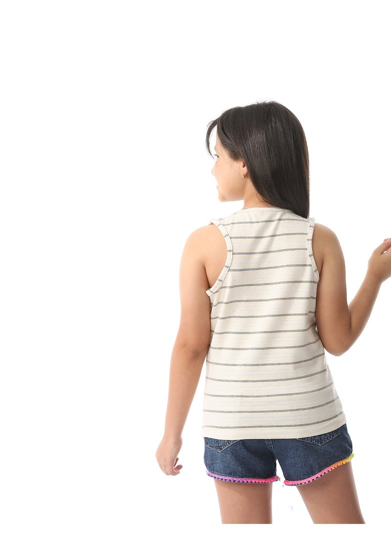 Caesar girls stripped tank top - Image 4