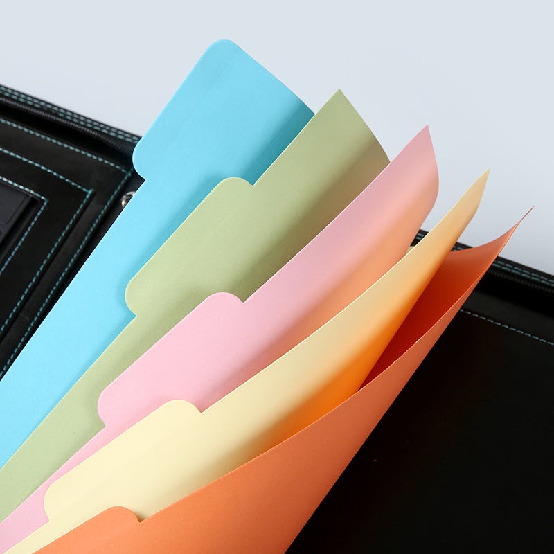 A6 Loose-Leaf Zipper Bag Notepad 6-Hole Replacement Inner Core English Inner Core Sticky Note Transparent Film Replacement Core - Image 5