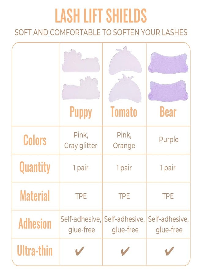 لي بيوتي وسادات رفع الرموش من ليبيوتي، واقيات سيليكون كورية رقيقة للغاية بدون غراء لتنعيم الرموش في الخطوة الأولى من عملية التجعيد الدائم، قضبان رفع الرموش قابلة لإعادة الاستخدام وذاتية اللصق للاستخدام في الصالونات والمنزل، زوج واحد (برتقالي) - Image 5