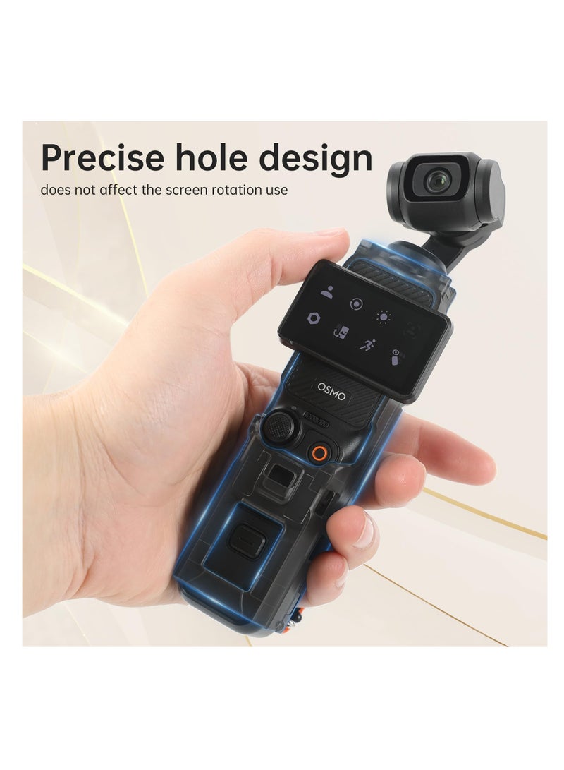 Excefore Protect Case Compatible with DJI Osmo Pocket 3, All Weather Waterproof Protective Case, with Controller Wheel Accessories,  Portable Hard OSMO Pocket 3 Case Storage Mount with Secure Finger Strap - Image 3