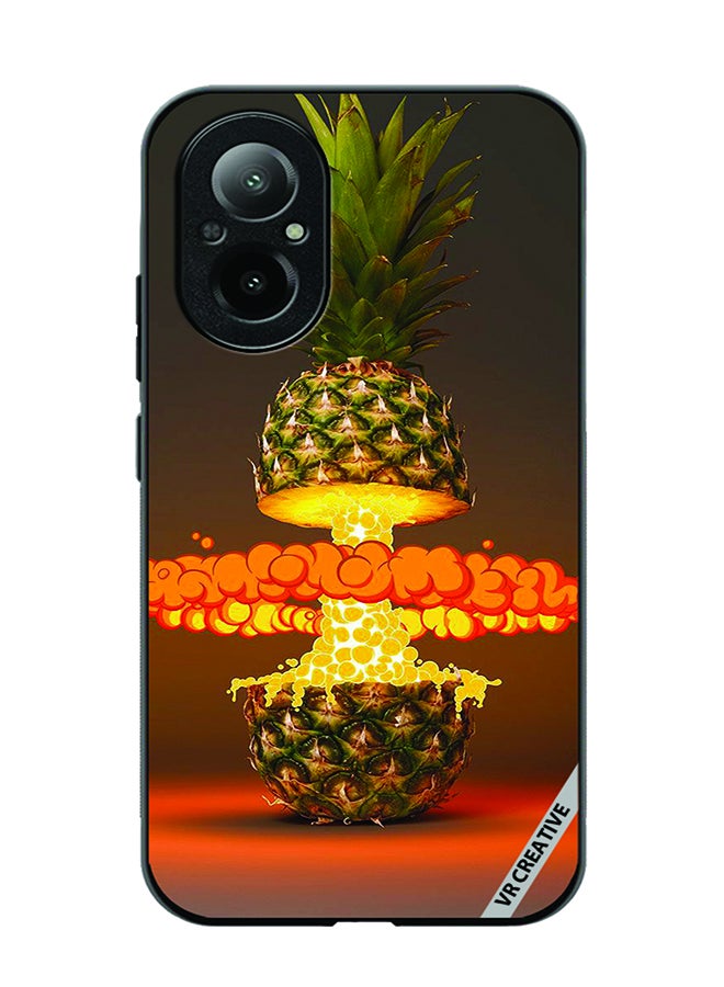 VR CREATIVE Protective Case Cover For Realme C67 4G Fire Pineapple Design Multicolour - Image 1