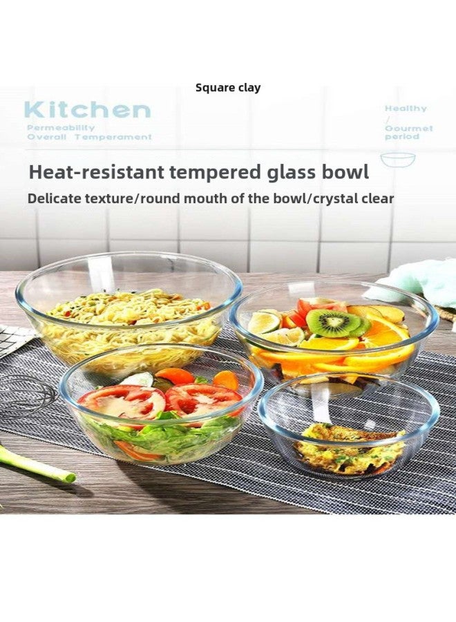 High Borosilicate Transparent Glass Bowl Large Thickened Salad Bowl Special For Microwave Oven And Basin Suit-Specifications:4500ml + 2100ml-Color:High Temperature Resistant And Can Be Put Into The Microwave Oven  - Image 5