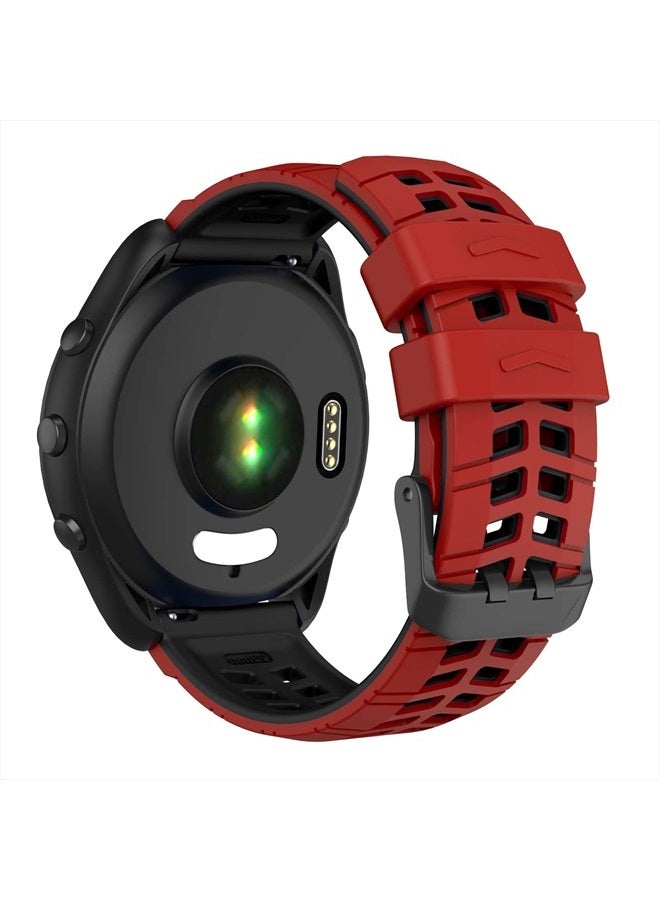 ISABAKE Compatible with Garmin Vivoactive 4/Venu 2/Forerunner 255 265 Bands,Silicone Strap Sport Wristband for Samsung Galaxy Watch 3 45mm/Galaxy Watch 46mm/Gear S3 Frontier Watch Band - Image 1