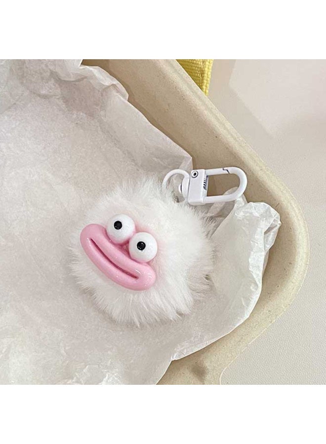Generic Cute Fluffy Fur Pompom Keychain Soft Plush Ball Key Chain Car Ring Women Charm Bag Small Briquettes Pendant Jewelry-Color:style 15  - Image 1