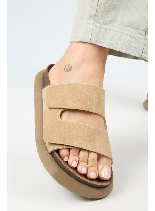 Lillo Women's Genuine Leather Double strap Sand Sandal.