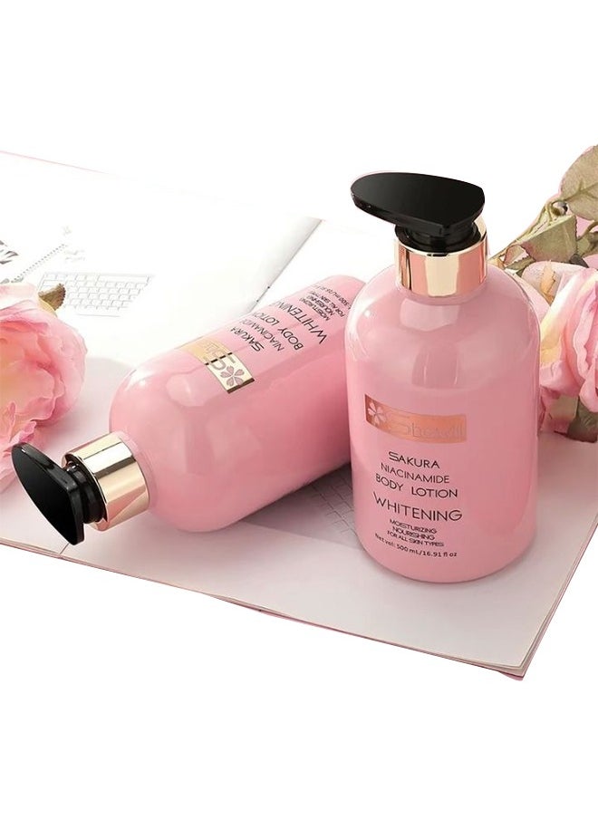 Shawill - Sakura Niacinamide Body Lotion Whitening 500ML - Image 1