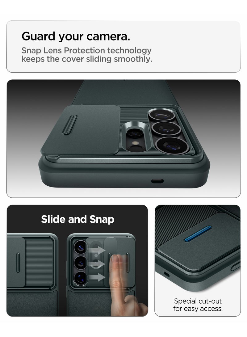 Spigen غطاء حماية Optik Armor لجهاز سامسونج جالاكسي S26 ULTRA مع واقي عدسة الكاميرا - أخضر عميق - Image 3