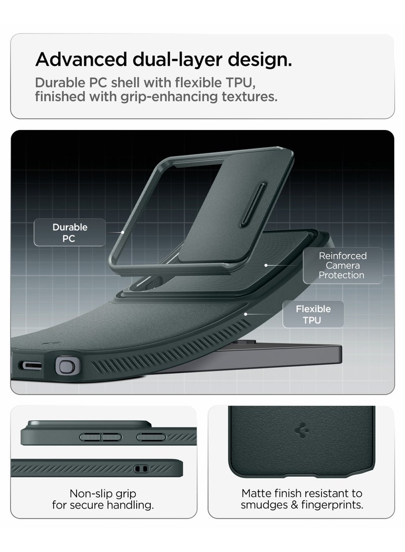 Spigen غطاء حماية Optik Armor لجهاز سامسونج جالاكسي S26 ULTRA مع واقي عدسة الكاميرا - أخضر عميق - Image 4
