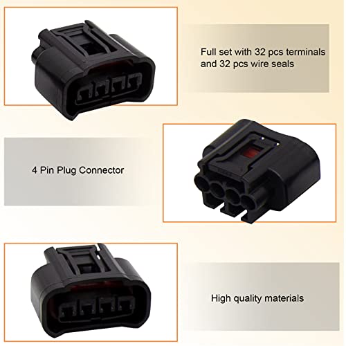 Saihisday Set of 8 Ignition Coil 4 Pin Plug Connector Replacement for Toyota Lexus Camry Yaris 2000-2010# 90980-11885,7283-7449 - Image 5