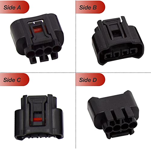 Saihisday Set of 8 Ignition Coil 4 Pin Plug Connector Replacement for Toyota Lexus Camry Yaris 2000-2010# 90980-11885,7283-7449 - Image 4