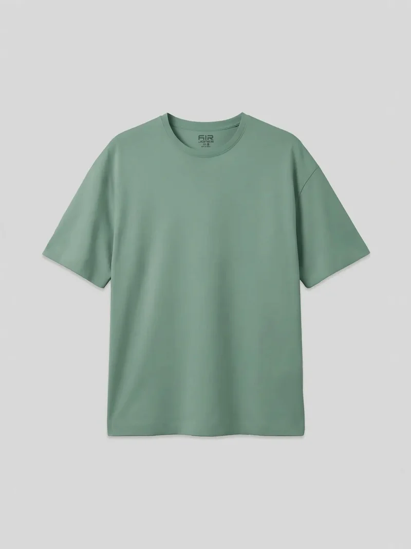تومي لايف TOMMY Oversized Cotton Blend Crew Neck T-Shirt