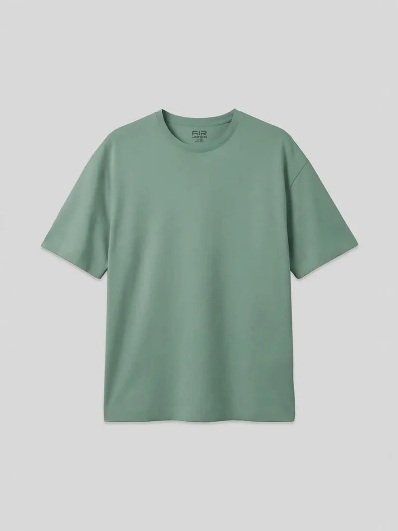 تومي لايف TOMMY Oversized Cotton Blend Crew Neck T-Shirt
