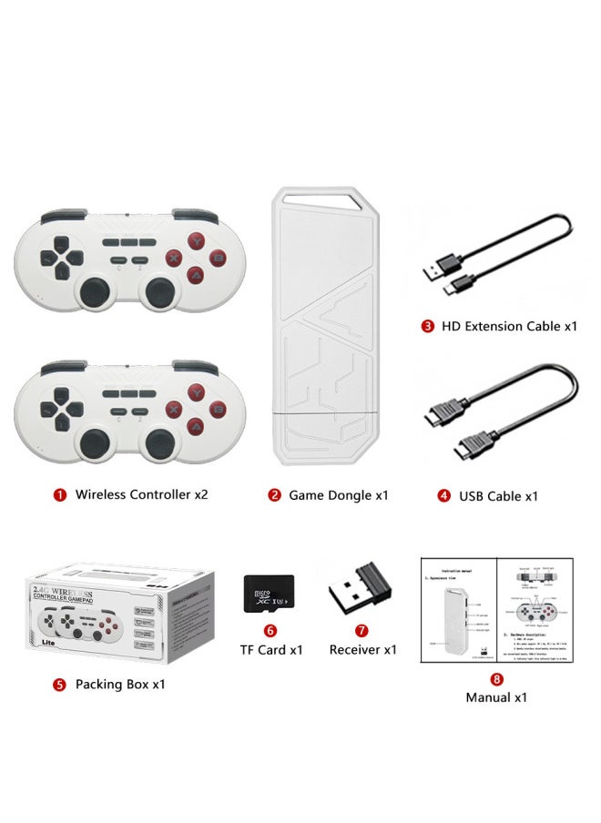 Generic 2024 H8 Home TV Game Machine HD 2.4G Wireless Handle 4K HD TV Game Stick-Model:Gray  - Image 5