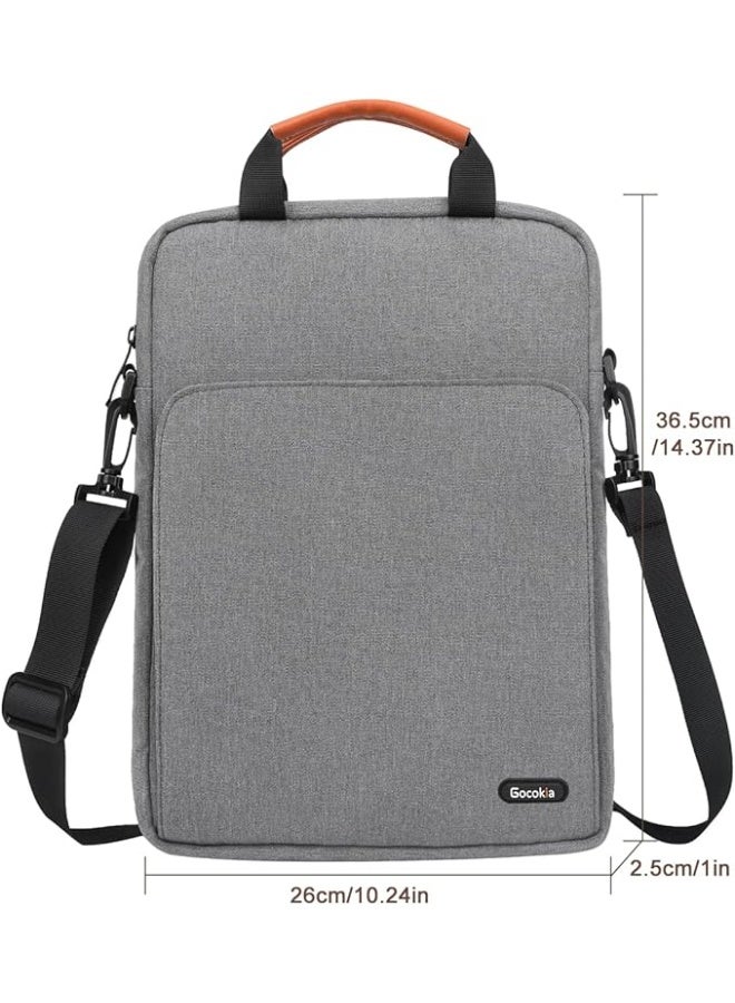 Gocokia 13 inch Laptop Shoulder Bag Carrying Pouch Sleeve Case with Large Front Pocket Vertical Laptop Sleeve Handbag for 13" MacBook - Image 2