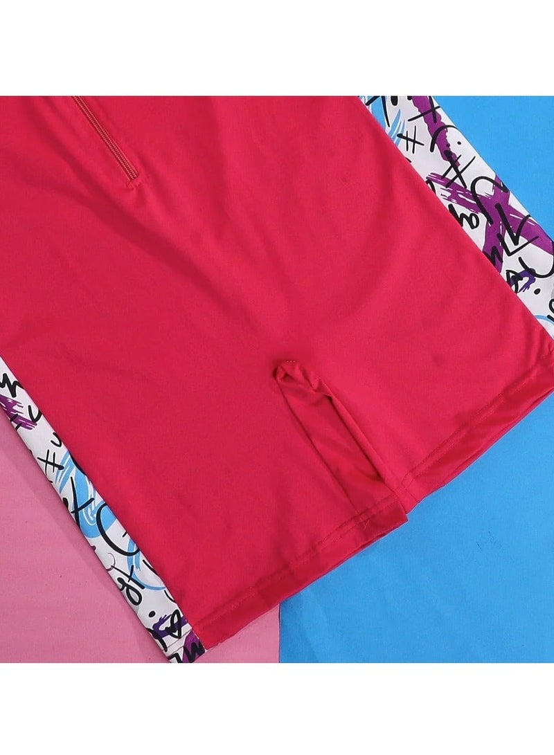 مايوه قطعه واحده شورت ليكرا ,متعدد الالوان والاشكال - كحلي - Image 2