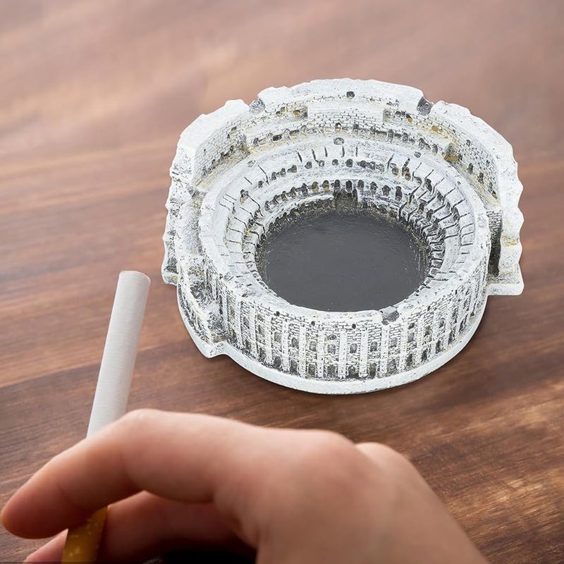 Nordic Retro Roman Colosseum Ashtray Cigarette Holder Smooth Surface Home Office Bar Display - Image 5