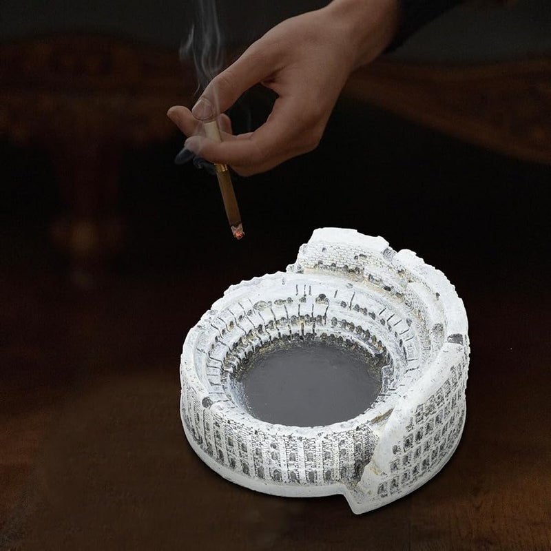 Nordic Retro Roman Colosseum Ashtray Cigarette Holder Smooth Surface Home Office Bar Display - Image 3